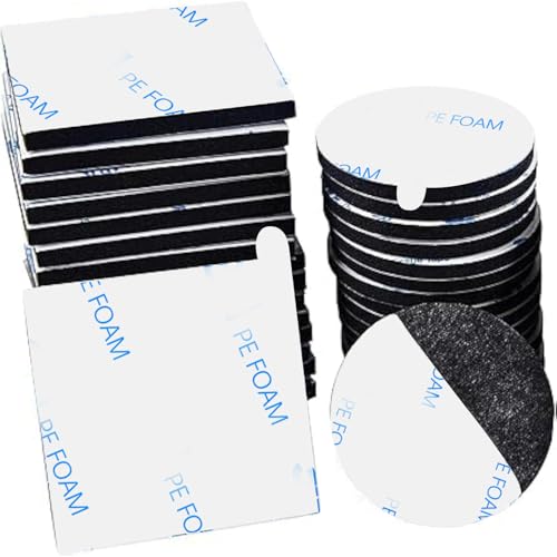 Cuscinetti adesivi, nastro adesivo double side extra strong, cuscinetti di montaggio impermeabili per casa, ufficio, auto, scuola, confezione da 60 cuscinetti adesivi neri 3M