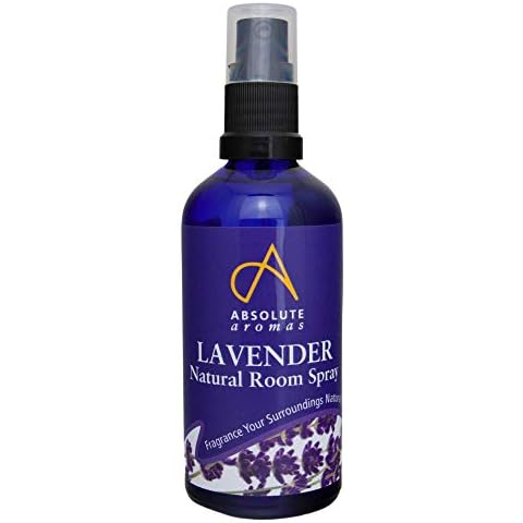 Absolute Aromas Natural Lavender Room Spray with Pure Lavender Essential Oil 100ml - A Light, Crisp and Calming Aroma - 100% Pure, Natural, Vegan, Undiluted and Cruelty-Free Cover