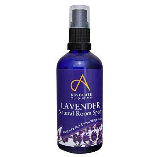 Absolute Aromas | Natural Lavender Room Spray with Pure Lavender Essential Oil - A Light, Crisp and Calming Aroma - 100% Pure, Natural, Vegan, Undiluted and Cruelty-Free, 100ml