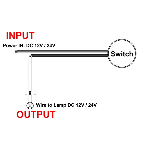 image for Facon Panel Touch Dimmer Switch, 12Volt / 24Volt DC, Use with LED Ligh