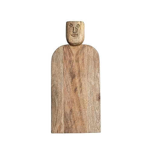 Tabla y Cortaqueso de Madera Mango Tallada a Mano Grande miniatura 1