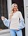 Ekouaer Maternity Long Sleeve Shirt Crew Neck Pregnancy Tops Casual Fall Tee Side Ruched Mama Clothes Black/White/Brown S