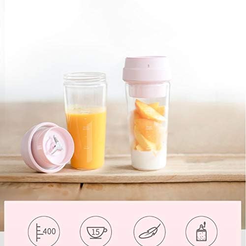 Cup Mini Portable Blender Juicer Mixer Food Processor 400ML Magnetic Charging 30 Seconds of Quick Juice(D)