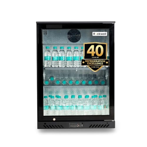 Image of ROCKWELL 130Ltr, Back Bar Cooler, Digital Temperature Display, Heavy Duty Design (BB120C, Black)