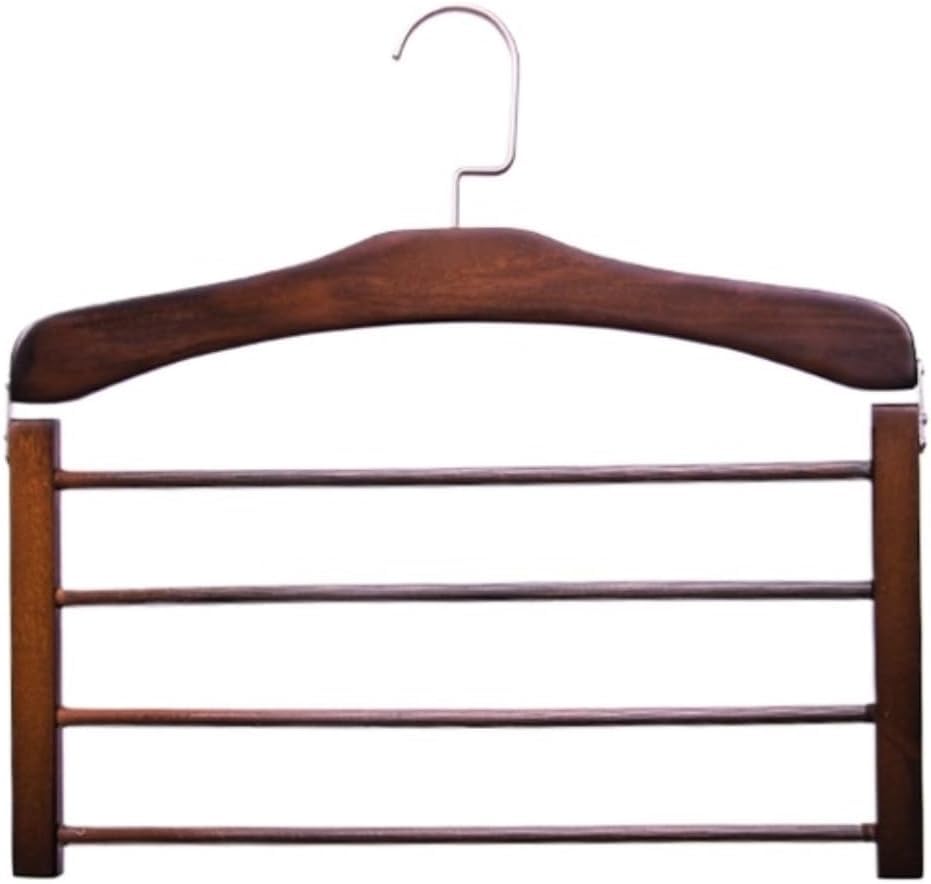 Percha de madera en cascada de 4 capas para pantalones, toallas, bufandas, corbatas, organizador de armario que ahorra espacio