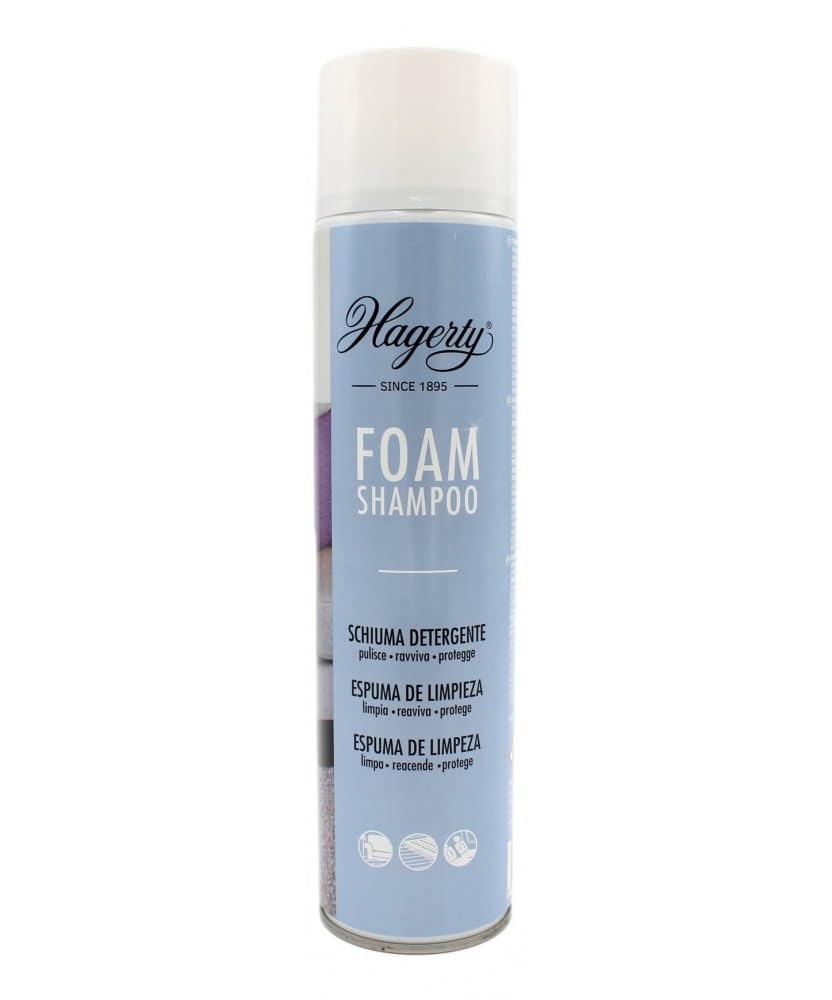 Hagerty Foam Champú en espuma para tapicerías y alfombras, 600 ml