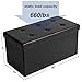 SONGMICS MAZIE Collection-30 Inches Folding Bench Ottoman with Storage, Foot Rest Stool, Load 660 lb, for Living Room, Synthetic Leather, Black ULSF105, 15