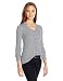 U.S. Polo Assn. Junior's Solid Cable Knit V-Neck Cardigan Sweater, Medium Heather Grey Combo, Large