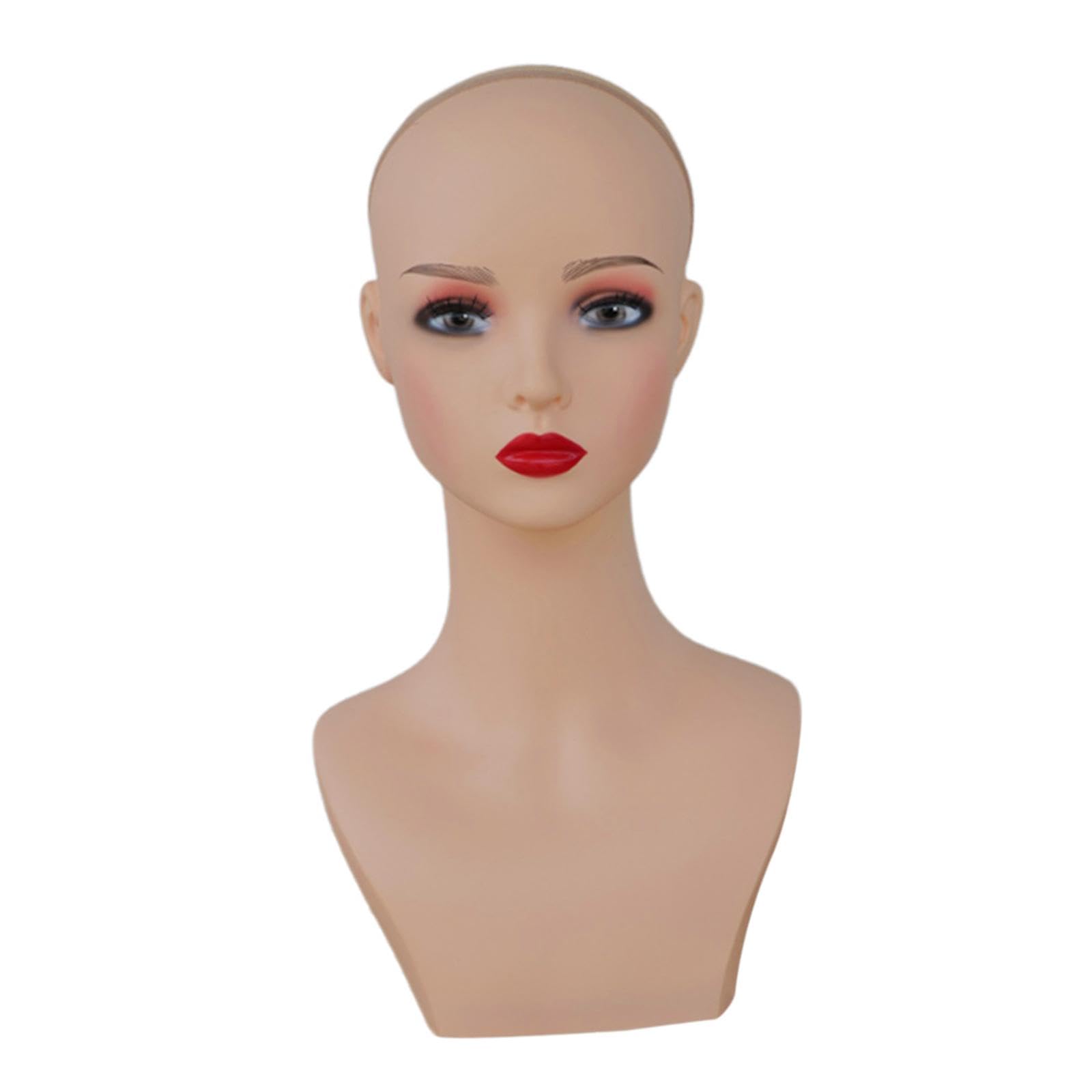 Cabeza de maniquí femenino, busto de cabeza de maniquí, soporte para peluca, soporte de exhibición de peluca para uso personal, Style a