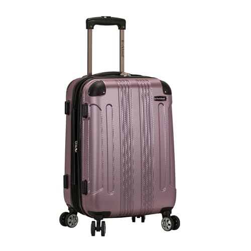 Image of Rockland London Hardside Spinner Wheel Luggage Set, Pink, Carry-On 20-Inch and Tote 14-Inch (F1902-PINK)