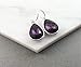 February Birthstone Earrings – Amethyst Crystal Teardrop Earrings, Sterling Silver Ear Wires, Handmade Gift