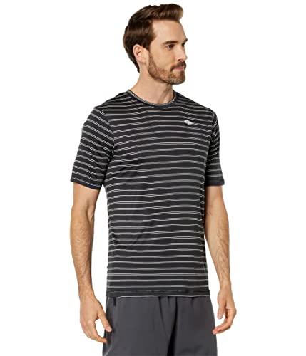 Rip Curl Men's Standard Looser Tee Fit UPF 50+ Short Sleeve Sun Protection Shirt, Black