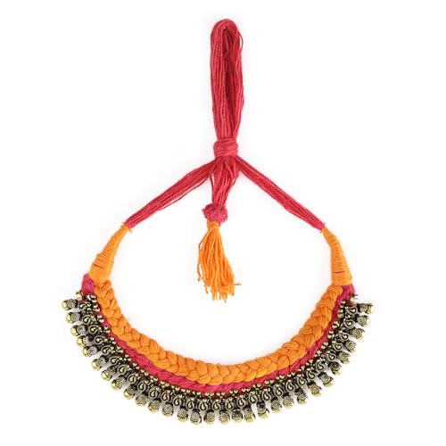 Rubans Antique Gold Toned Statement Choker Necklace for Women & Girls, Orange and Pink Color, Antique Collection, Perfect for Any Occasion (B0D76R3GT6) Amazon Price History, Amazon Price Tracker
