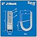 ICC 2-Inch Wall Mount J-Hook – 25-Pack, Cable Support Hooks with Retainer Clips, Galvanized Steel with Zinc Finish – for Structured Cabling and Cable Management