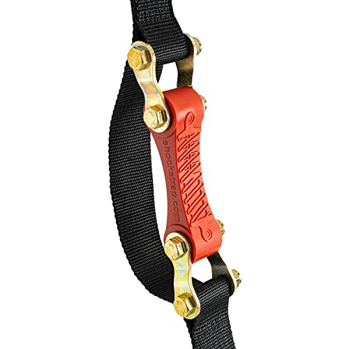 Shockstrap 7Rsbk4Pkp Rachet Tie-Down With Built-In Bungee Shock-Absorber, 1.5" X 7' Black Polyester Safety Strap, 4-Pack #TOP3