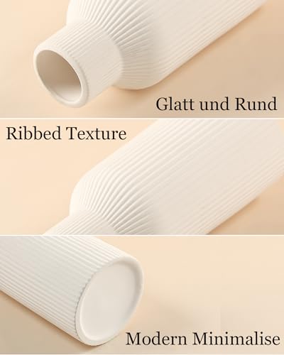 Blanc Vase Décoratif, Petit Vase Simple De Style Moderne Adapté à La Décoration De Bureau Et De Table, Céramique De Style Nordique Adapté Au Placement De Bouquets. – Image 4