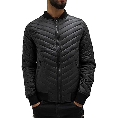 Big Dawg Special Mens Boys Light Weight Quilted Padded Bomber Jacket 1970 (S, Black) Cover