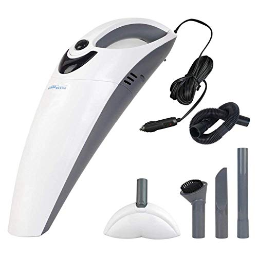 Akku-Staubsauger Hepa-Filtration DC 12 V 100 W Nass/Trocken Hochleistungsfähiger 4000-Pa-Saug-tragbarer Handstaubsauger mit 5 m langem Cordweiß