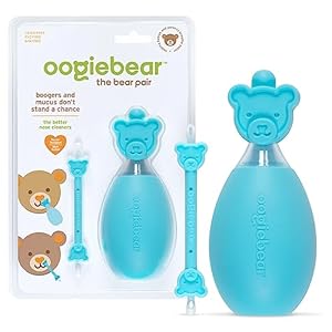 oogiebear BearPair Baby Nose Cleaner & Ear Wax Removal Tool with Nasal Aspirator – Safe Booger & Earwax Removal for Newborns, Infants, Toddlers