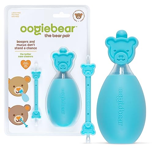 Image of oogiebear BearPair Baby Nose Cleaner & Ear Wax Removal Tool with Nasal Aspirator - Safe Booger & Earwax Removal for Newborns, Infants, Toddlers