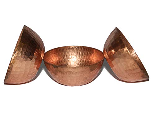Daddy Shoppe Handmade Hammered Copper Tea Light Holder Set Of 3 Votive Holders -2.5X1 Dh Inches Party Decoration thumb #4