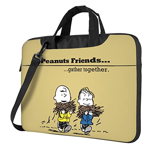 スヌーピー ピーナツ 360°保護 ノートパソコンケース 14インチ PCケース パソコンバッグ 手提げカバン 耐衝撃 撥水加工 PCバッグ Macbook Pro Air 通勤 通学 ビジネス サーフェスラップトップ に保護用, 14インチ パソコンカバ