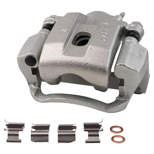 Image of TRQ Rear Right Brake Caliper w /Bracket Passenger Side