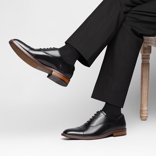 フォクスセンス 革靴 メンズ ビジネスシューズ ドレスシューズ ストレートチップ 高級紳士靴 本革 内羽根 軽量・防水 高級レザー フォーマル の商品画像 7