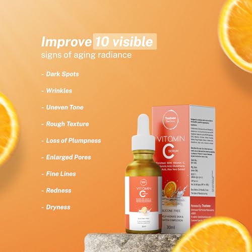 Image of Vitamin C Serum with Niacinamide - Topical Vitamin C Cream for Dark Spots, Brightening & Even Skin Tone | Glutathione & Kojic Acid | 30ml