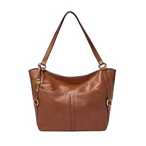 Fossil-Womens-Sam-Leather-Shopper-Tote-Purse-Handbag Fossil Women's Sam Leather Shopper Tote Purse Handbag, Brown