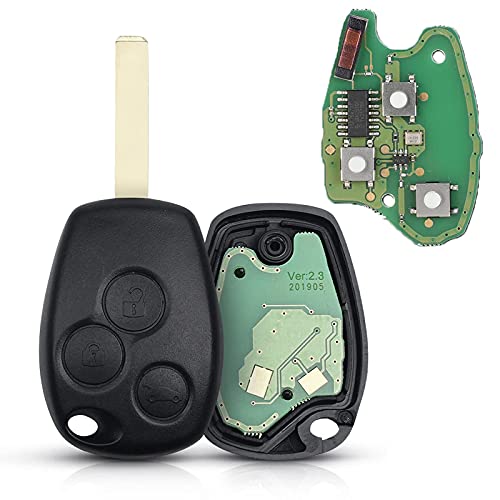 Heart Horse 3 botón 433Mhz Llave de Coche remota Inteligente para Re-Nault Trafic Vivaro Primastar Movano Dacia con PCF7947 Chip VA2 Hoja Cover