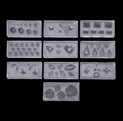 Molde Acrílico para Uñas, 10 Piezas DIY Silicona miniatura 1