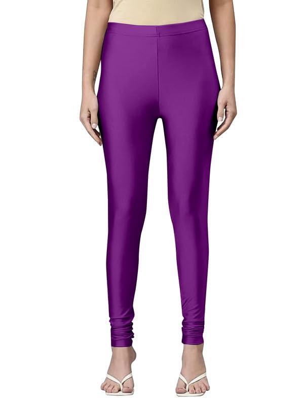 Image of TRENDMALLS Women's Microfiber Elastane Stretch Soft Churidar Length Leggings with Ultrasoft Waistband