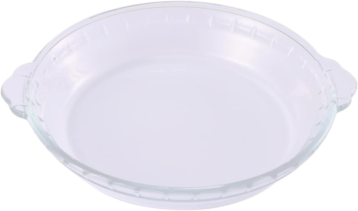 COLLBATH Style Glass Bowl Microwave Baking Dish for Pies Quiches Roast Chicken Heat Resistant Nonporous Serving Dish Kitchen Essential