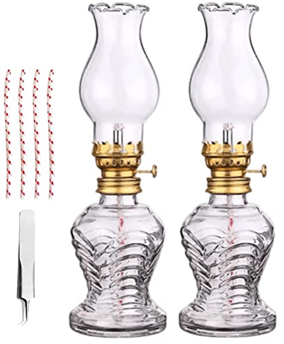 Lanmiya Oil Lamps for Indoors UK, Clear Kerosene...