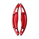 ontto Lot de 2 Extensions de Volant pour palettes de Vitesse Por-sche Macan Panamera Cayenee 718 911 918 Spyder Shift Paddles Aluminium Extension Décoration Auto Autocollant Rouge