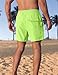 APTRO Mens Swim Trunks 5 inch Board Shorts Quick Dry Bathing Suits with Mesh Lining Beach Swim Shorts with Zipper Pockets Neon Green XL