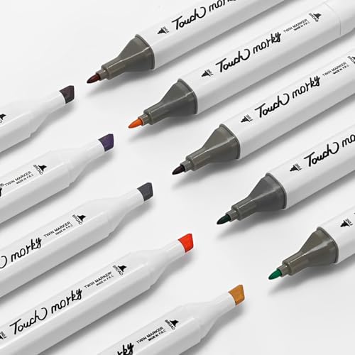 Canetinha Ponta Dupla para Colorir Kit Estojo de Canetas Escolar Marcador Coloridas Permanente Duas