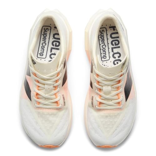 New Balance Women's FuelCell SuperComp Elite V4 Running Shoe, White/Angora/Hot Mango, 7 M