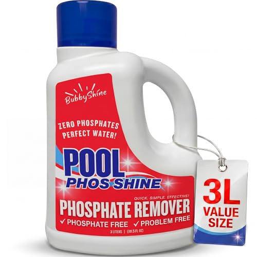 Phosphate Remover Pool Chemicals 3 L Pool Phosphate Remover Swimming Pool Chemicals Easy Cap Measure ppb Dosing Guide BubbyShine