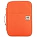 Produktbild JAKAGO A4 Konferenzmappe Portfolio Schreibmappe mit Griffen Dokumententasche mit Reißverschluss,Wasserdichte Multifunktions Aktenmappe für Reisen Meeting BüroOrange