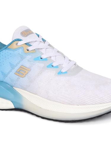 Image of Birde Stylish Comfortable Regular Wear EVA-TPR-TPU Running Black:White (Branded Box) Sports Shoes for Men