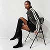 Modatope Black Suede Knee High Boots Women Flat Ro... #4