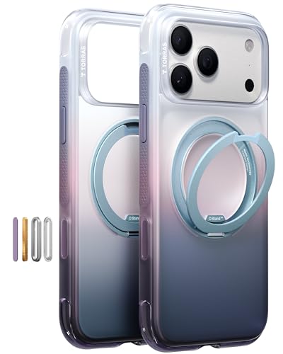 TORRAS O3 Air for iPhone 17 Pro Max Case with 360 Magnetic Stand [Fit for MagSafe] [Military-Grade Protection] Slim Case for iPhone 17 Pro Max 6.9 Dusk Haze Purple