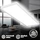 BRILONER - LED Deckenlampe mit indirektem Licht, 58cm, 22W, 3.000lm, flach, neutralweiße Lichtfarbe, Lampe, Deckenleuchte, Wohnzimmerlampe, LED Panel, Küchenlampe, Wohnzimmerleuchte, 58x20x3 cm, Weiß