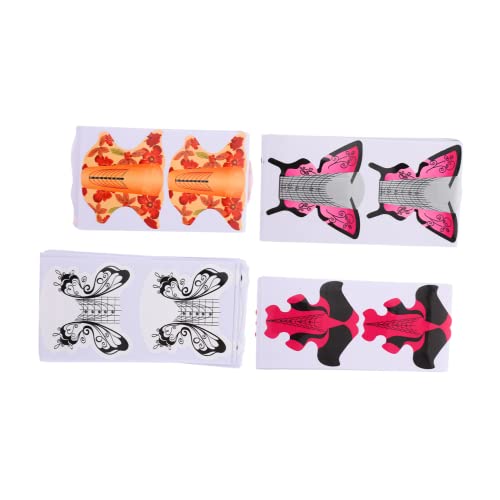 Beaupretty 400 Piezas Extendidas Con Soporte De Papel Para Manicura Lima Eléctrica Para Pies Moldes Para Uñas Pegatinas Para Uñas Extensión De Uñas Herramienta Para Uñas Francesas Kits