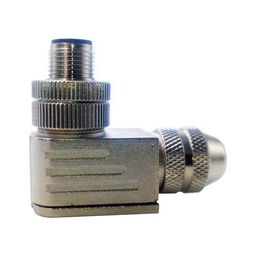 Conector M12 macho acodado de 4 pines con blindaje roscado tipo A 2