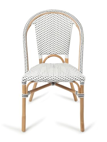 Image of Habere India-All the Cultures Fabricating India Cane Furniture | Outdoor Furniture | Wooden Chairs for Living Room | Chairs for Home | Lounge Chair | Cane Chair for Balcony - White