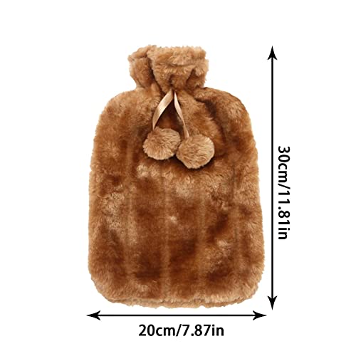 garrafa água quente,2 Litros Pelúcia Pelúcia Pelúcia Ultra Macia Garrafa Água Quente - garrafa água