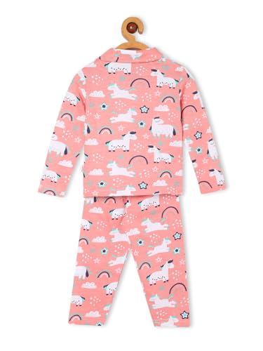 Image of The Mom Store Kids Cotton Night Suit for Boys and Girls | Breathable Night Dress for Kids Boys and Girls | Printed Nightsuit Pajama Set | Comfortable All-Season Sleepwear for Daily Use